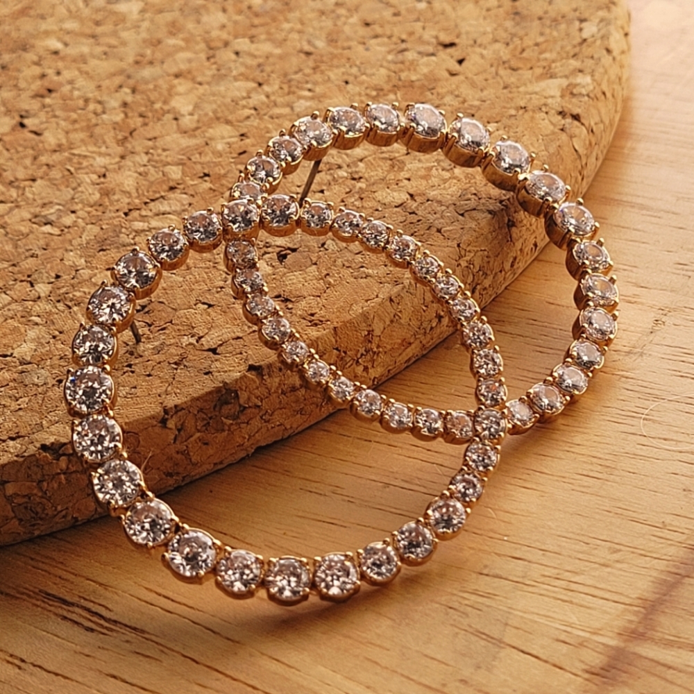 Zicronia Gold Plated Hoop Earrings